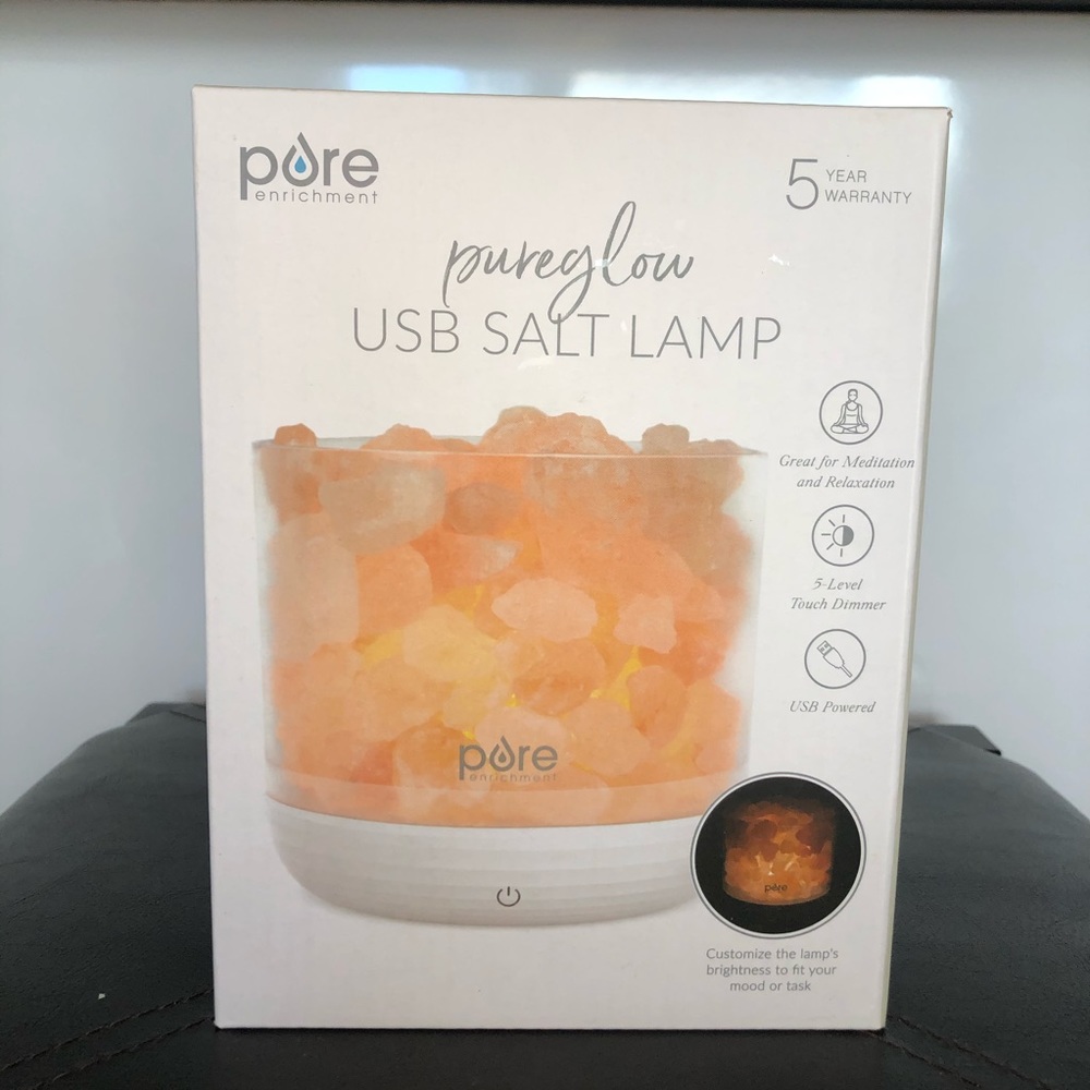 PureGlow USB Pink Himalayan Salt Lamp (Unopened)